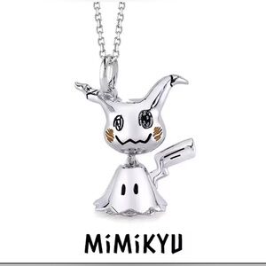 925 Sterling Silver Pokemon Mimikyu Pendant Unisex Necklace Pocket Monster Anime